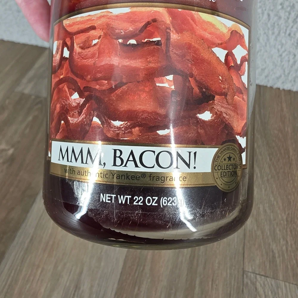 Yankee Candle MMM BACON Collector Edition Large Jar 22oz Scented Candle Rare